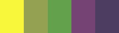 The palette inspired by the goldfinches in my purple salvia garden.